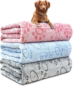 3 Pack Dog Blankets for Small Dogs