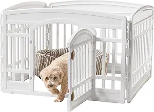IRIS USA 24" 4-Panel Pet Dog Puppy Playpen with Door